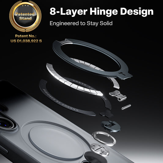 Housse MagSafe pour Samsung Galaxy S26 Ultra, Torras, Ostand Spin, Noire