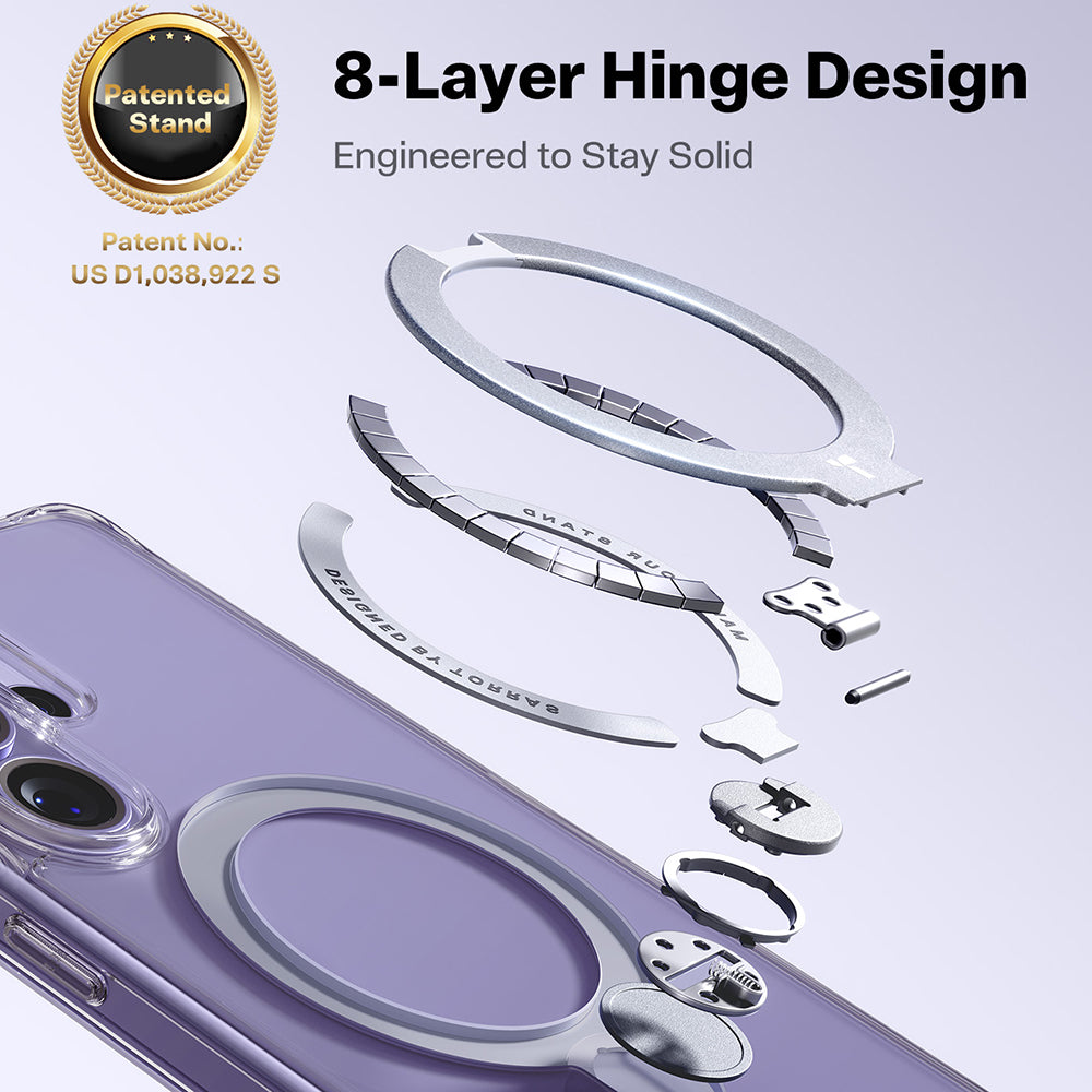Coque MagSafe pour Samsung Galaxy S26 Ultra S948, Torras, Ostand Spin, Transparente