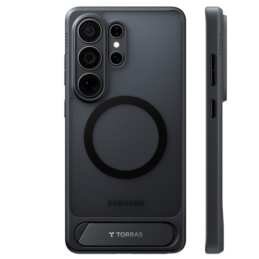 Étui MagSafe pour Samsung Galaxy S26 Ultra, Torras, Pstand, Noir