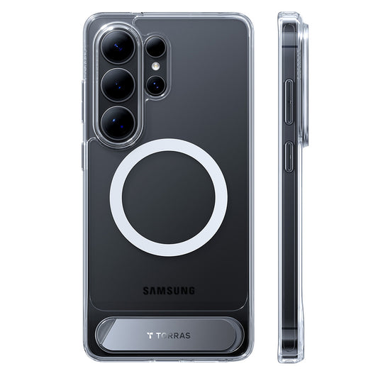 Coque MagSafe pour Samsung Galaxy S26 Ultra, Torras, Pstand, Transparente