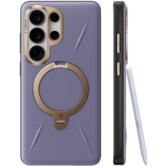 Étui MagSafe pour Samsung Galaxy S26 Ultra, Torras, QPRO Leather, Mauve