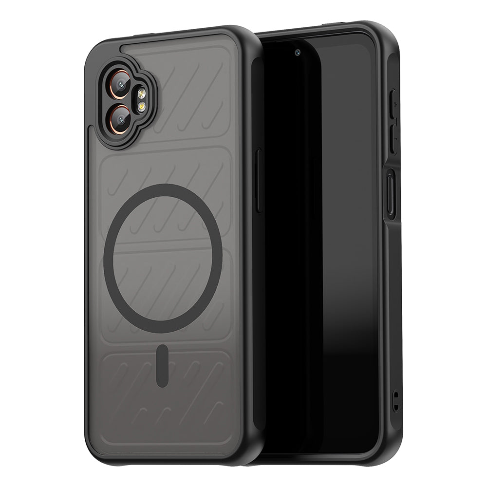 Coque MagSafe pour Samsung Galaxy XCover7 Pro, Techsuit, HaloFrost II, Noire