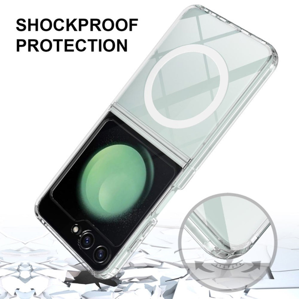 Coque MagSafe pour Samsung Galaxy Z Flip7 FE F761 / Z Flip6 F741, Techsuit, Pro, Transparente