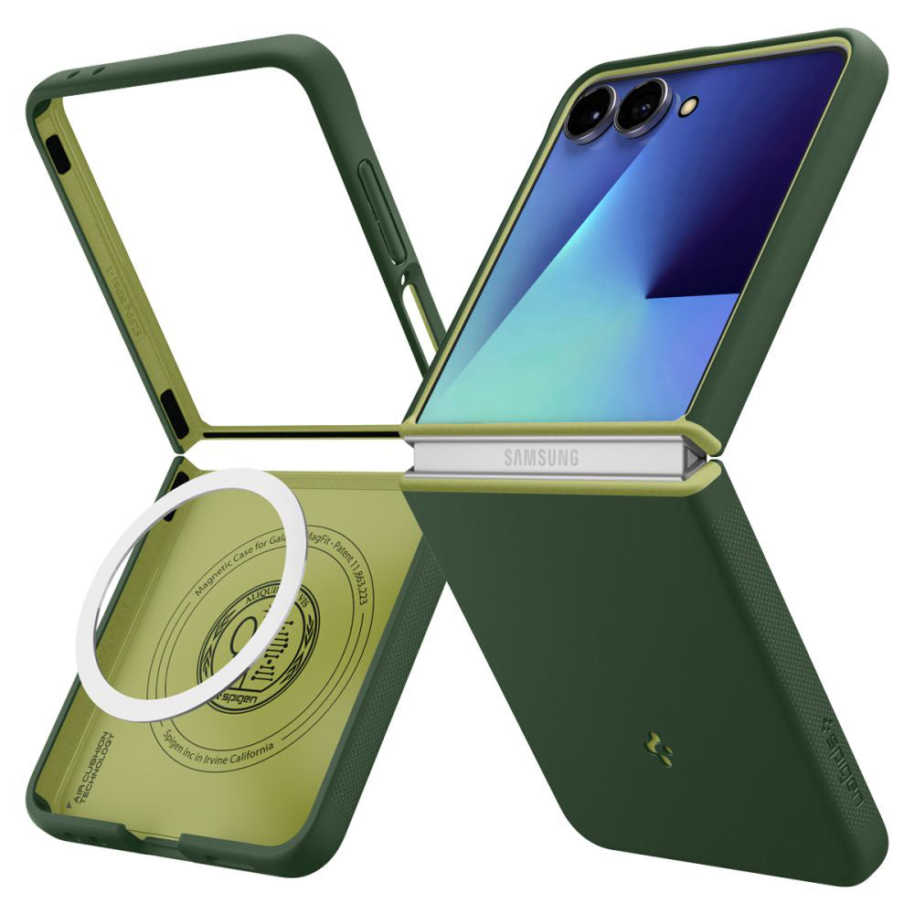 Étui MagSafe pour Samsung Galaxy Z Flip7 F766, Spigen, Caseology Nano Pop, Vert ACS11159