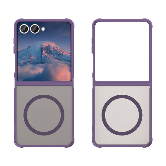Coque MagSafe pour Samsung Galaxy Z Flip7 F766, Techsuit, HaloFrost II, Violet