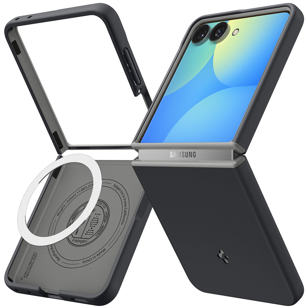 Coque MagSafe pour Samsung Galaxy Z Flip8 F776, Spigen, Caseology Nano Pop, Noire ACS11523