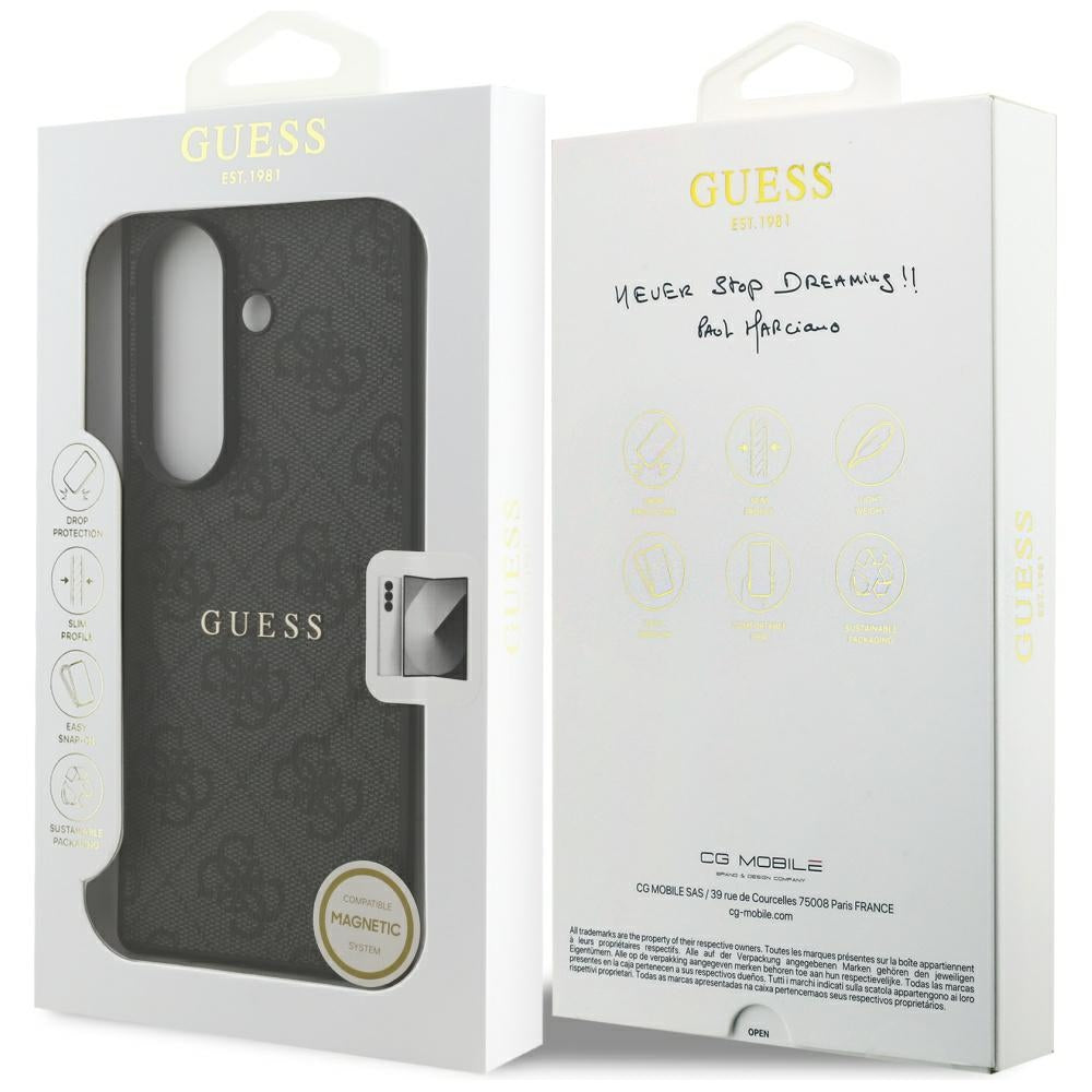 Étui MagSafe pour Samsung Galaxy Z Fold7 F966, Guess, 4G Classic, Noir