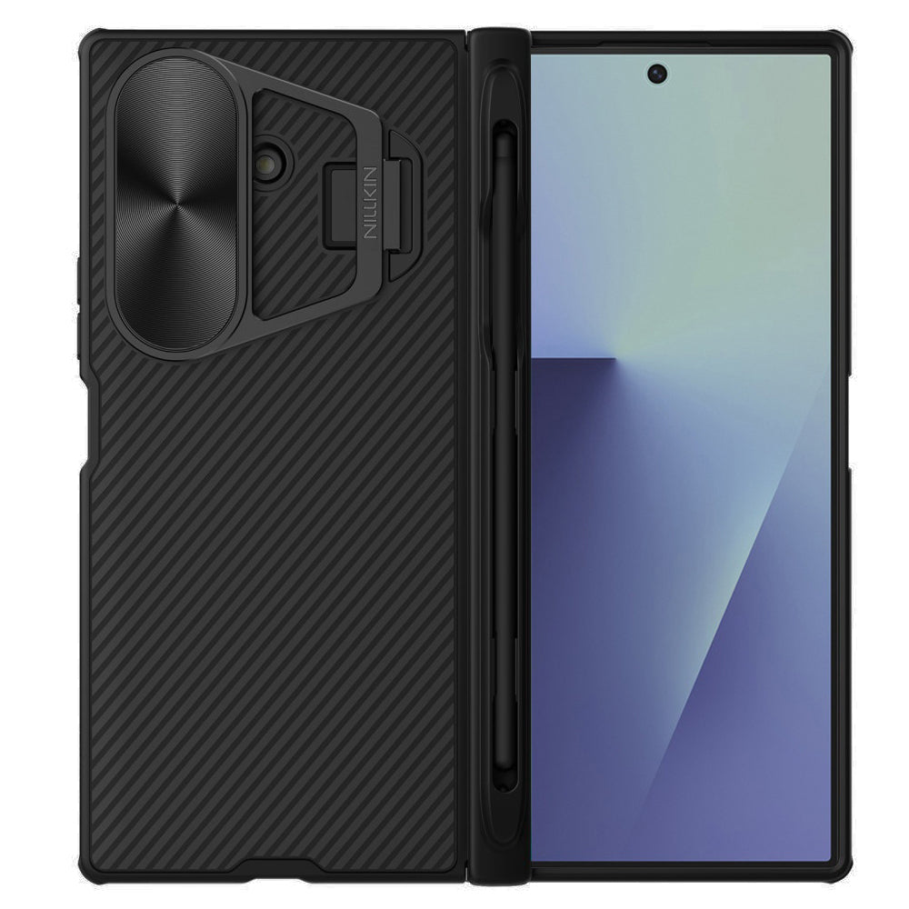 Coque MagSafe pour Samsung Galaxy Z Fold7 F966, Nillkin, CamShield Prop avec protection d'objectif en métal et support pour S-Pen, noire