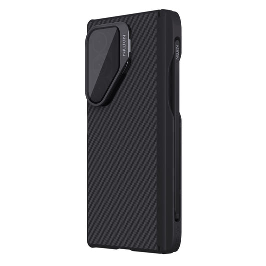 MagSafe Case for Samsung Galaxy Z Fold7 F966, Nillkin, CarboProp with Transparent Black Lens Cover and S-Pen Holder, Black