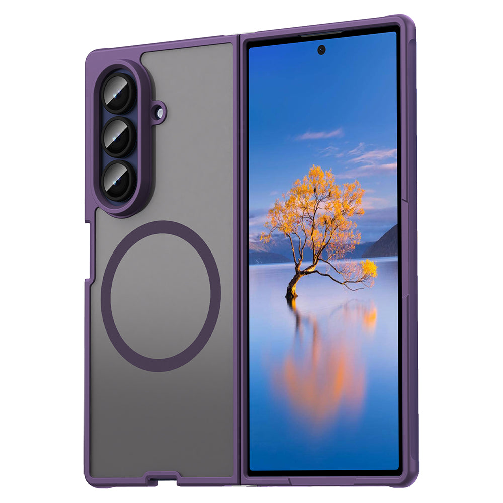 Coque MagSafe pour Samsung Galaxy Z Fold7 F966, Techsuit, HaloFrost II, Violet