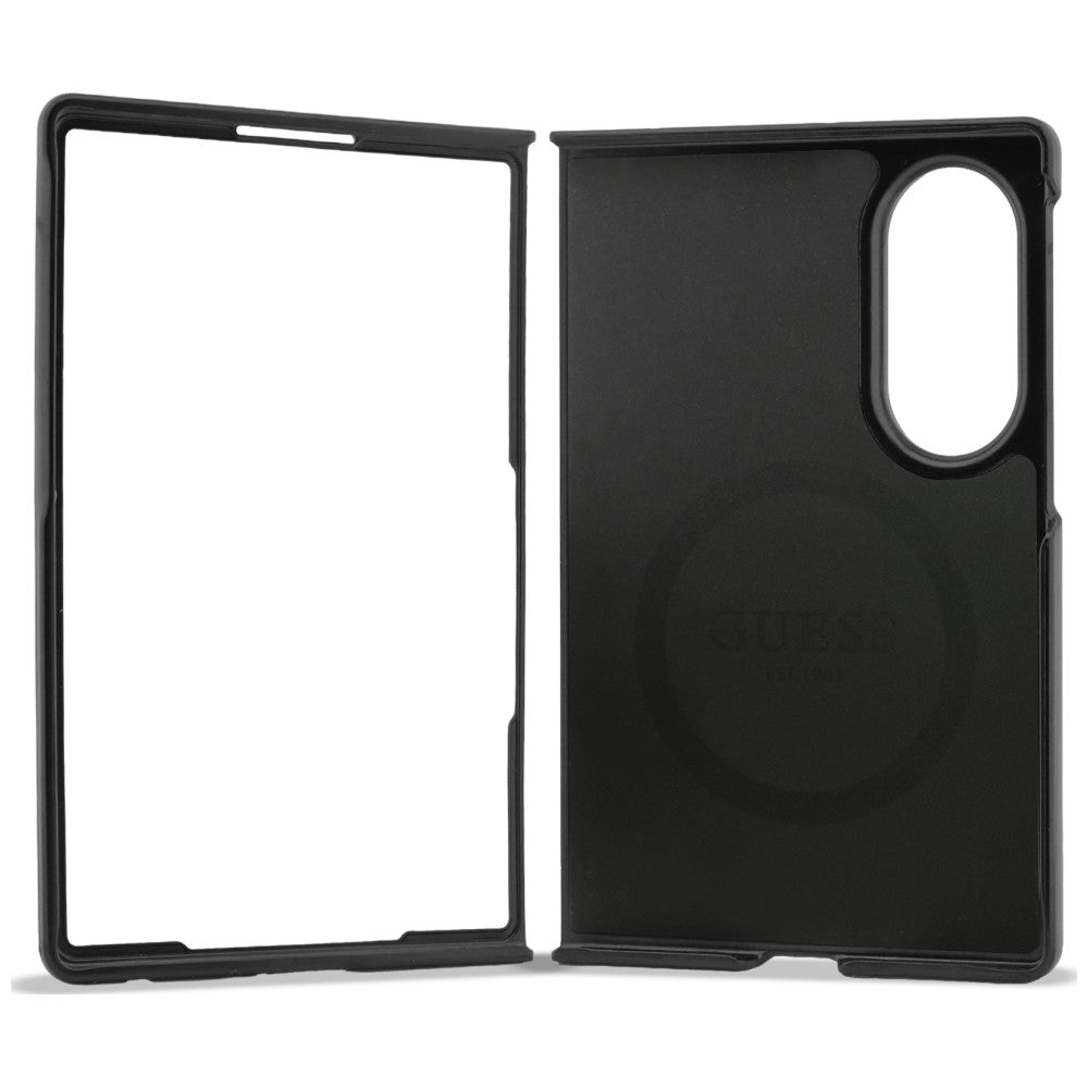 MagSafe Case for Samsung Galaxy Z Fold8 F971, Guess, 4G Leather Classic, Black