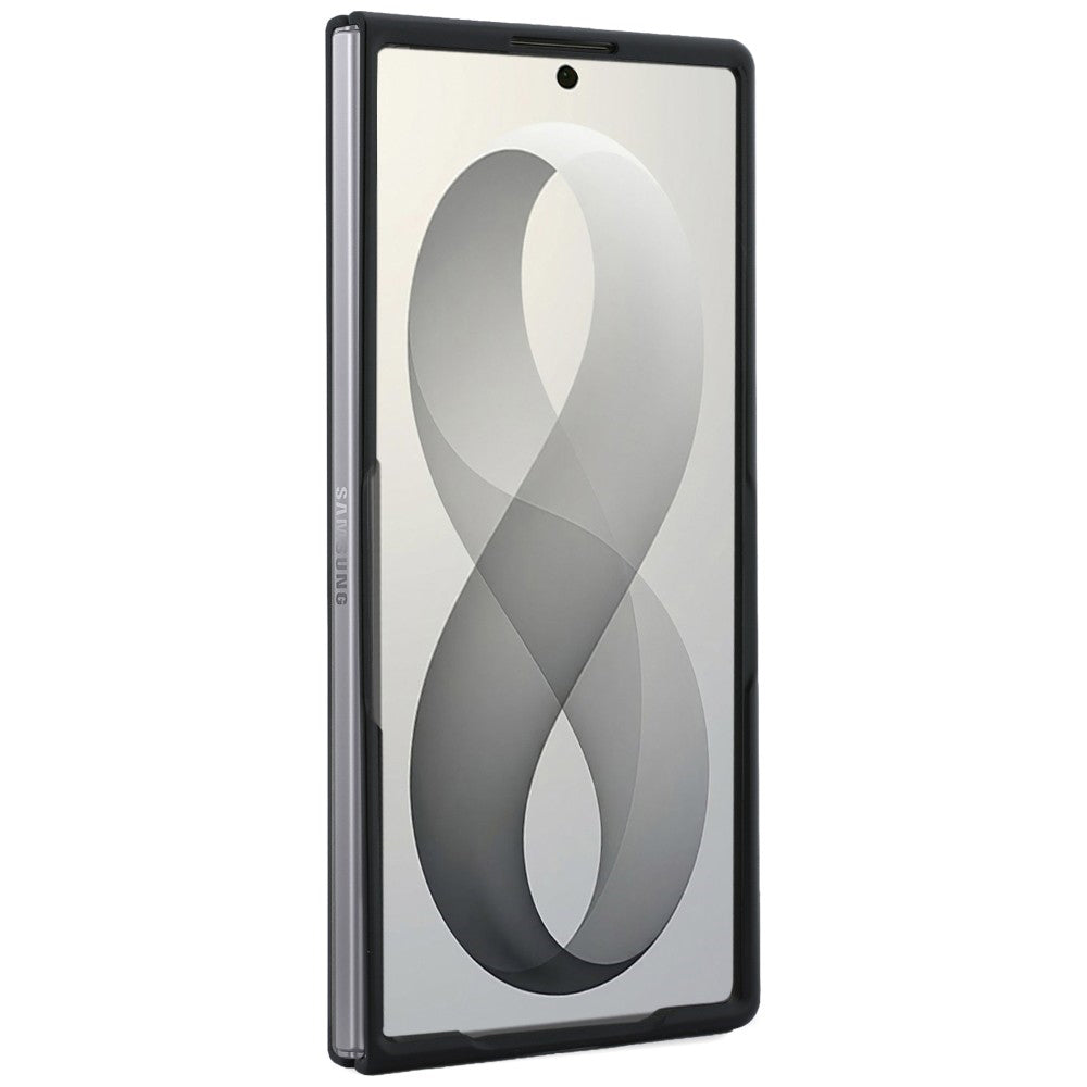 Coque MagSafe pour Samsung Galaxy Z Fold8 Ultra F976, Guess, Support Anneau Logo Classique Grainé, Beige