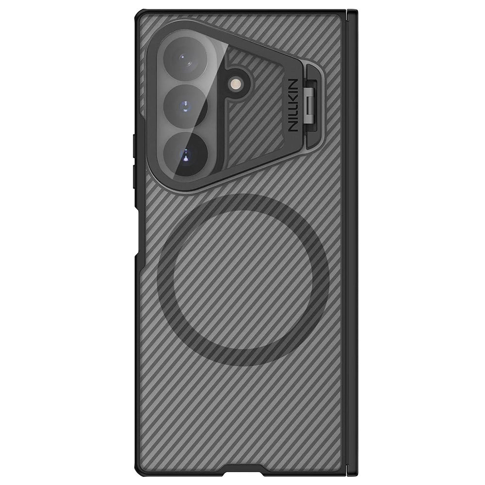 Coque MagSafe pour Samsung Galaxy Z Fold8 Ultra F976, Nillkin, CamShield Pro avec couverture d'objectif transparente, Noir Transparent