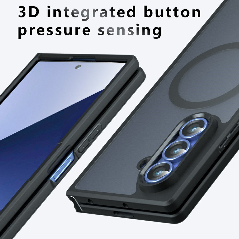 Coque MagSafe pour Samsung Galaxy Z Fold8 Ultra F976, Techsuit, PureFrost, Noir Satiné