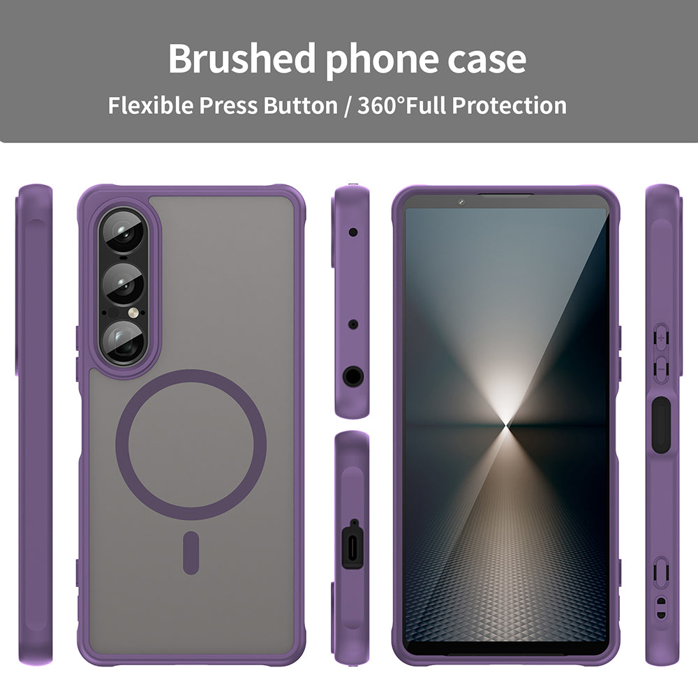 Coque MagSafe pour Sony Xperia 1 VII, Techsuit, HaloFrost II, Violet