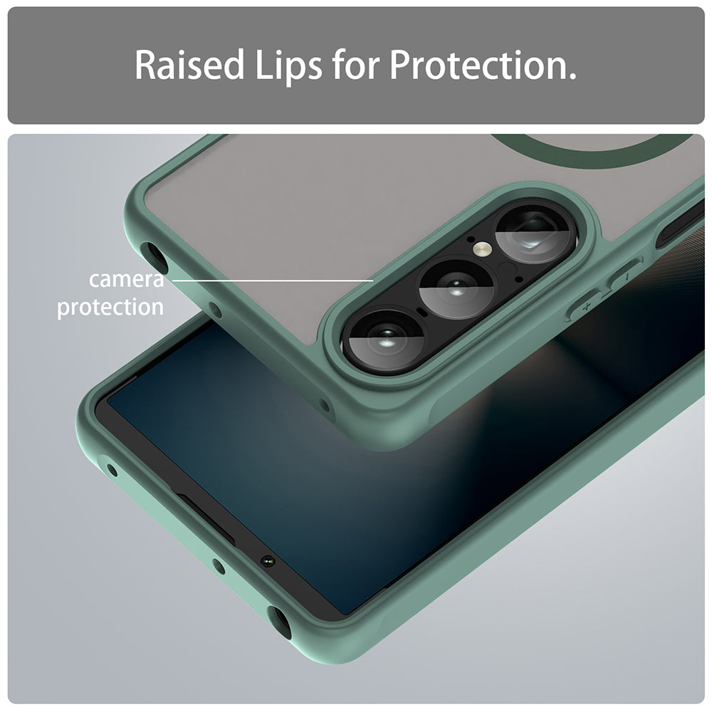 Coque MagSafe pour Sony Xperia 1 VII, Techsuit, HaloFrost II, Vert