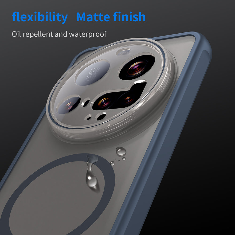 Coque MagSafe pour Xiaomi 15 Ultra, Techsuit, HaloFrost II, Bleu marine