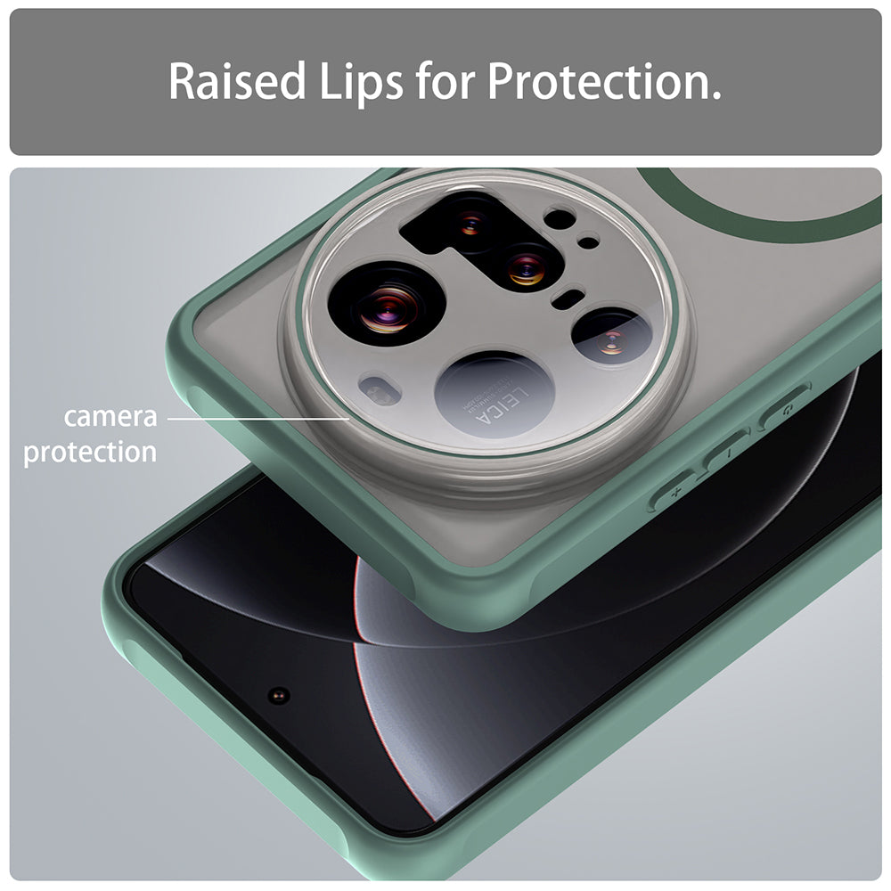Coque MagSafe pour Xiaomi 15 Ultra, Techsuit, HaloFrost II, Vert