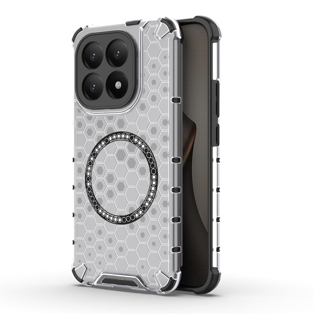 Coque MagSafe pour Xiaomi 15T, Techsuit, HoneyComb Shield, Blanche