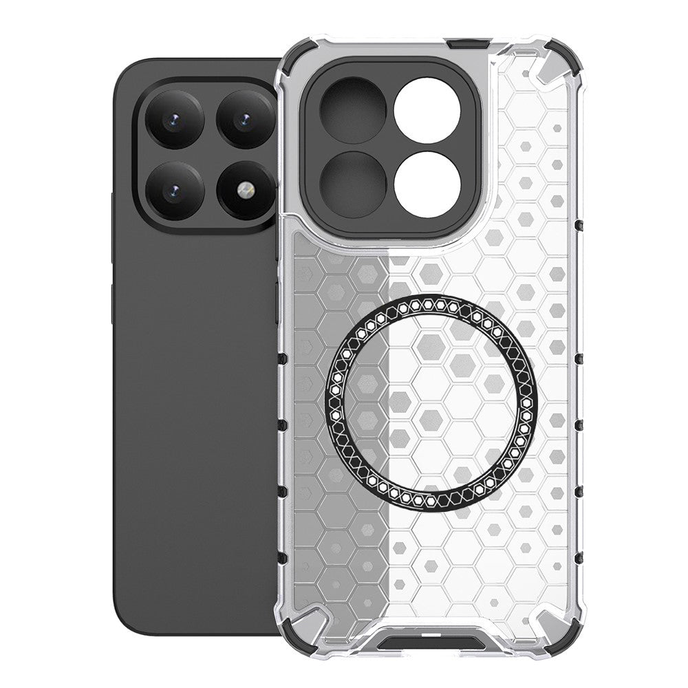 Coque MagSafe pour Xiaomi 15T, Techsuit, HoneyComb Shield, Blanche