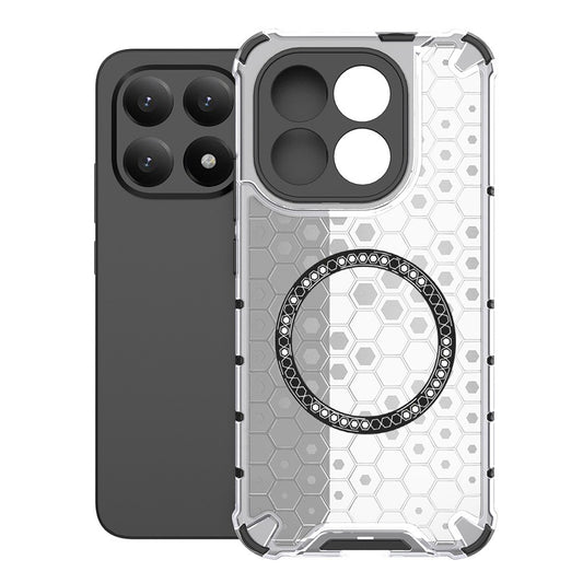 Coque MagSafe pour Xiaomi 15T, Techsuit, HoneyComb Shield, Blanche