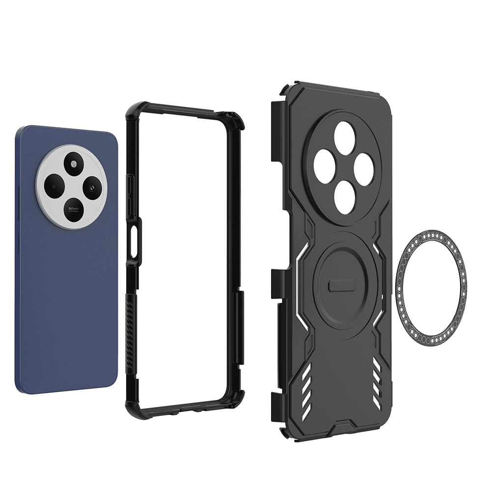Coque MagSafe pour Xiaomi Poco C75 / Redmi 14C, Techsuit, ArmorMag, Bleue