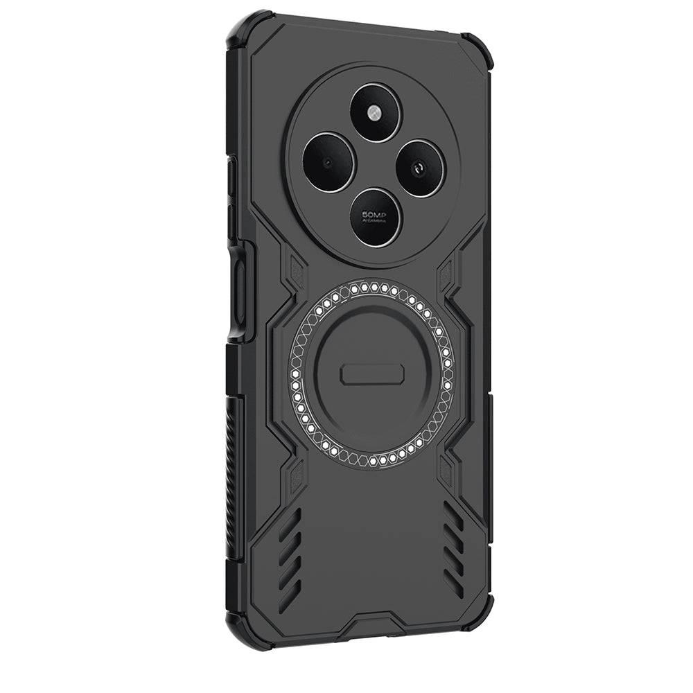 Coque MagSafe pour Xiaomi Poco C75 / Redmi 14C, Techsuit, ArmorMag, Noire