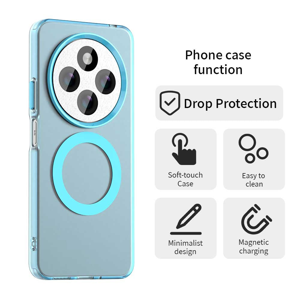 Coque MagSafe pour Xiaomi Poco C75 / Redmi 14C, Techsuit, CandyCase, Bleue