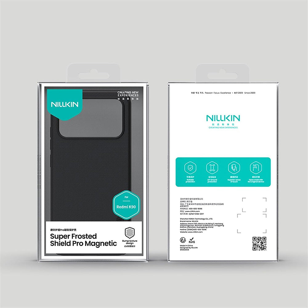 Coque MagSafe pour Xiaomi Poco F8 Pro, Nillkin, Super Shield Pro, Noir Satiné