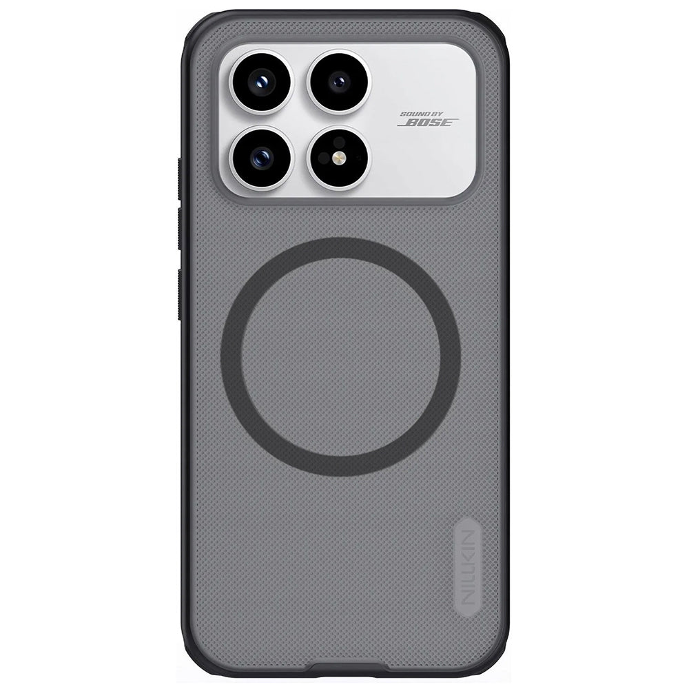 Coque MagSafe pour Xiaomi Poco F8 Pro, Nillkin, Super Shield Pro, Noire Transparente Satinée