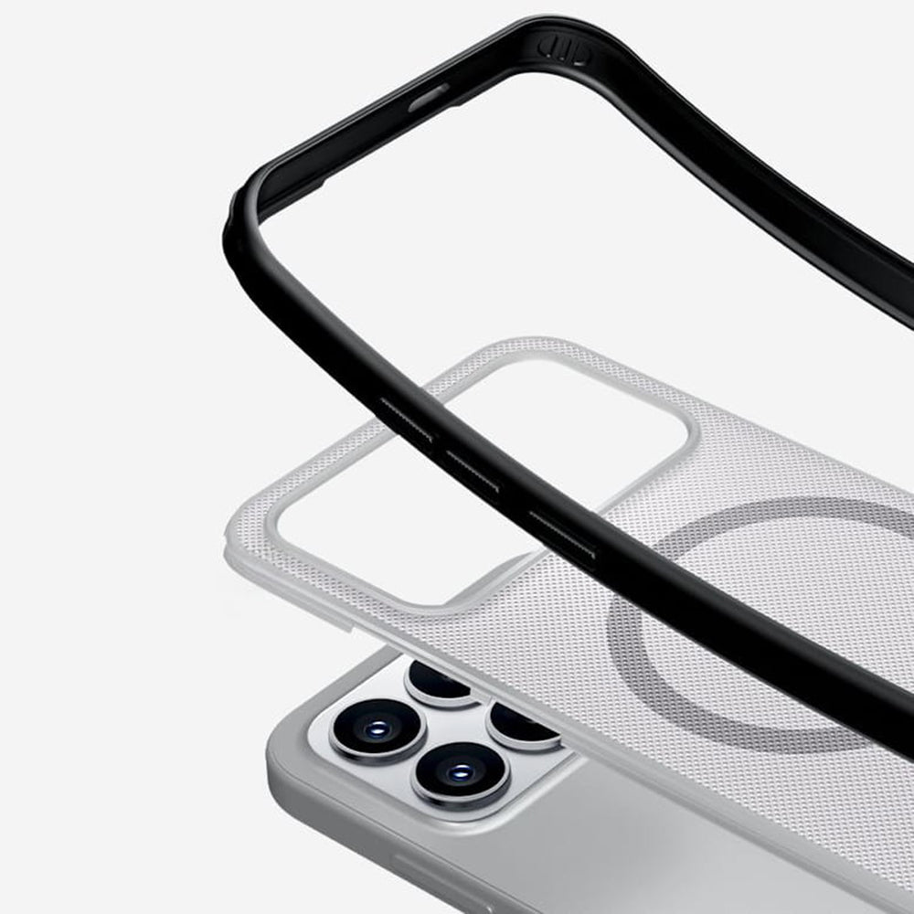 Coque MagSafe pour Xiaomi Poco F8 Pro, Nillkin, Super Shield Pro, Noire Transparente Satinée