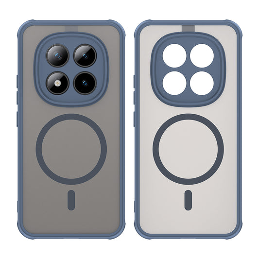 Housse MagSafe pour Xiaomi Poco M8 Pro / Redmi Note 15 Pro+ 5G, Techsuit, HaloFrost II, Bleu Marine.