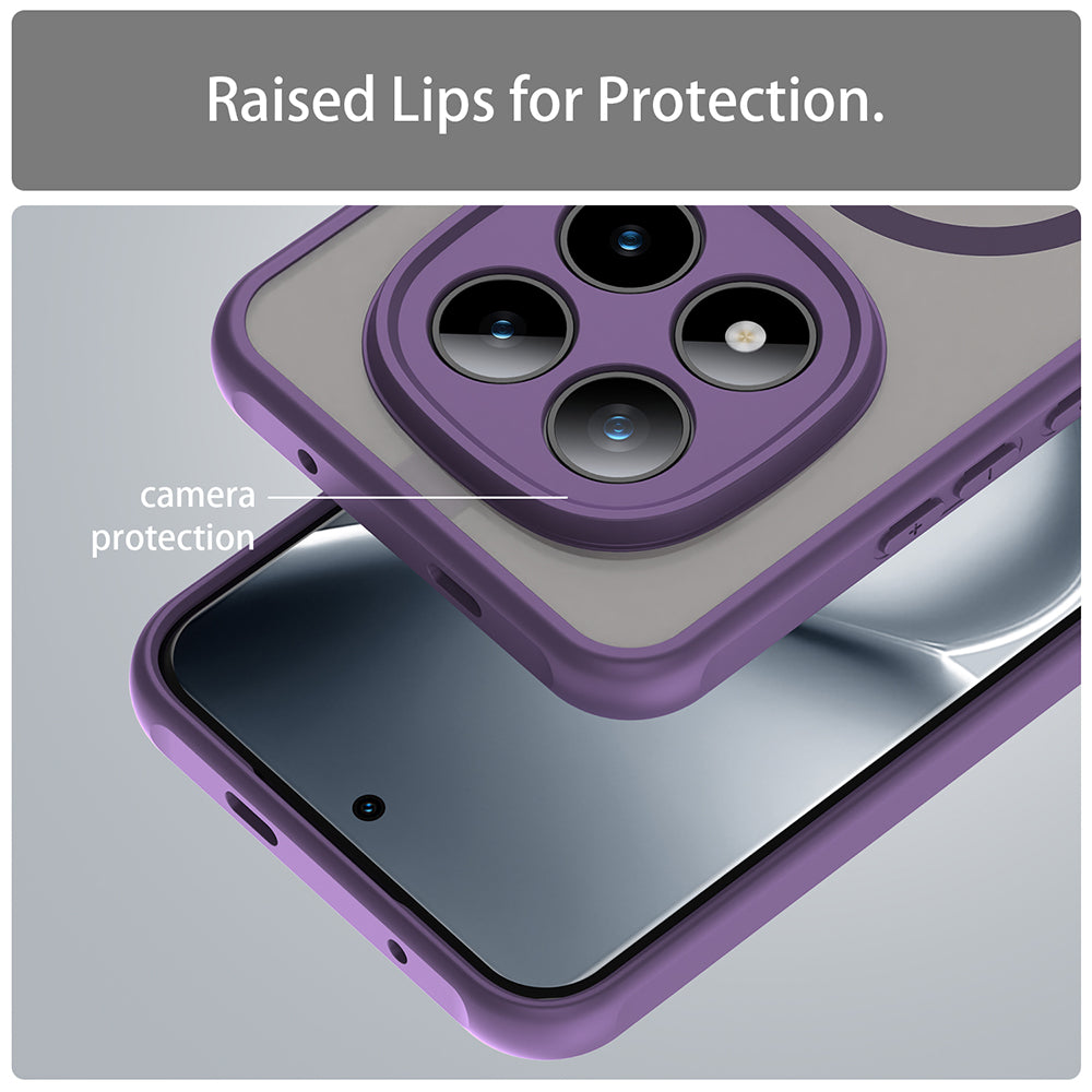 Étui MagSafe pour Xiaomi Poco M8 Pro / Redmi Note 15 Pro+ 5G, Techsuit, HaloFrost II, Violet