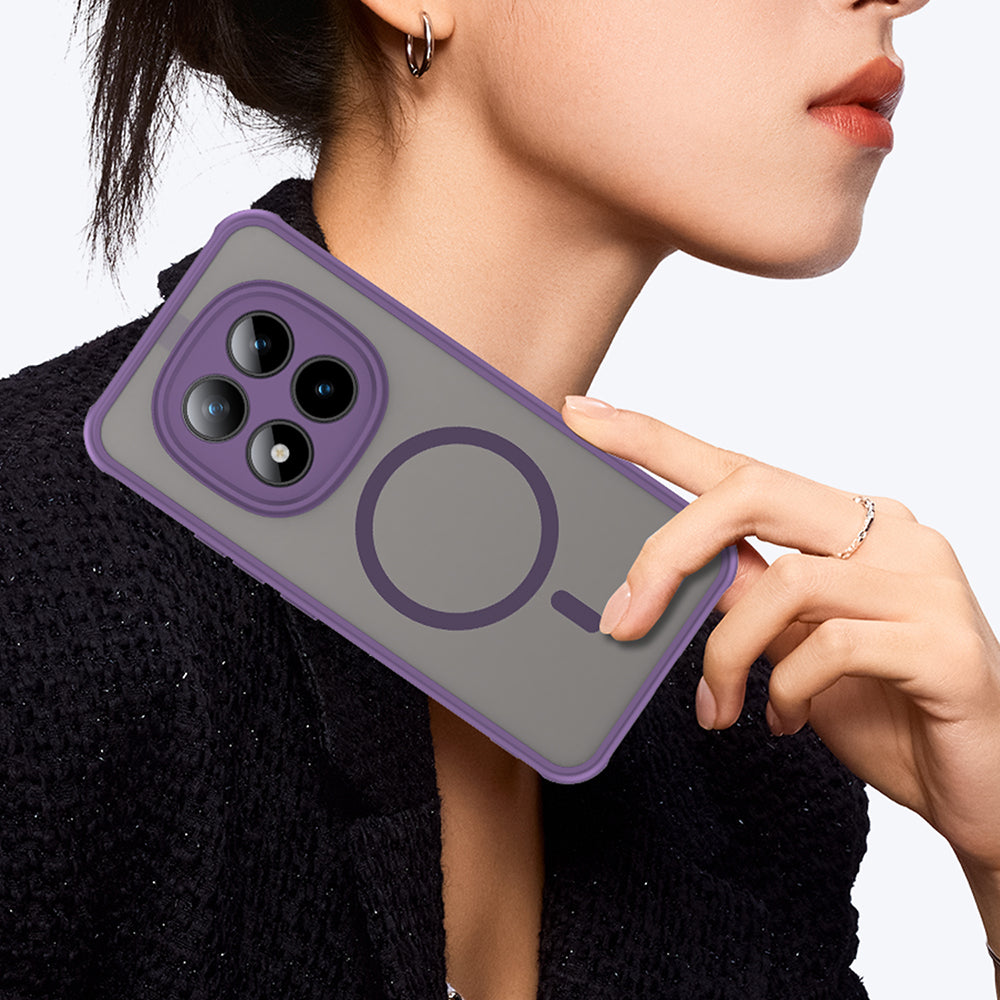 Étui MagSafe pour Xiaomi Poco M8 Pro / Redmi Note 15 Pro+ 5G, Techsuit, HaloFrost II, Violet