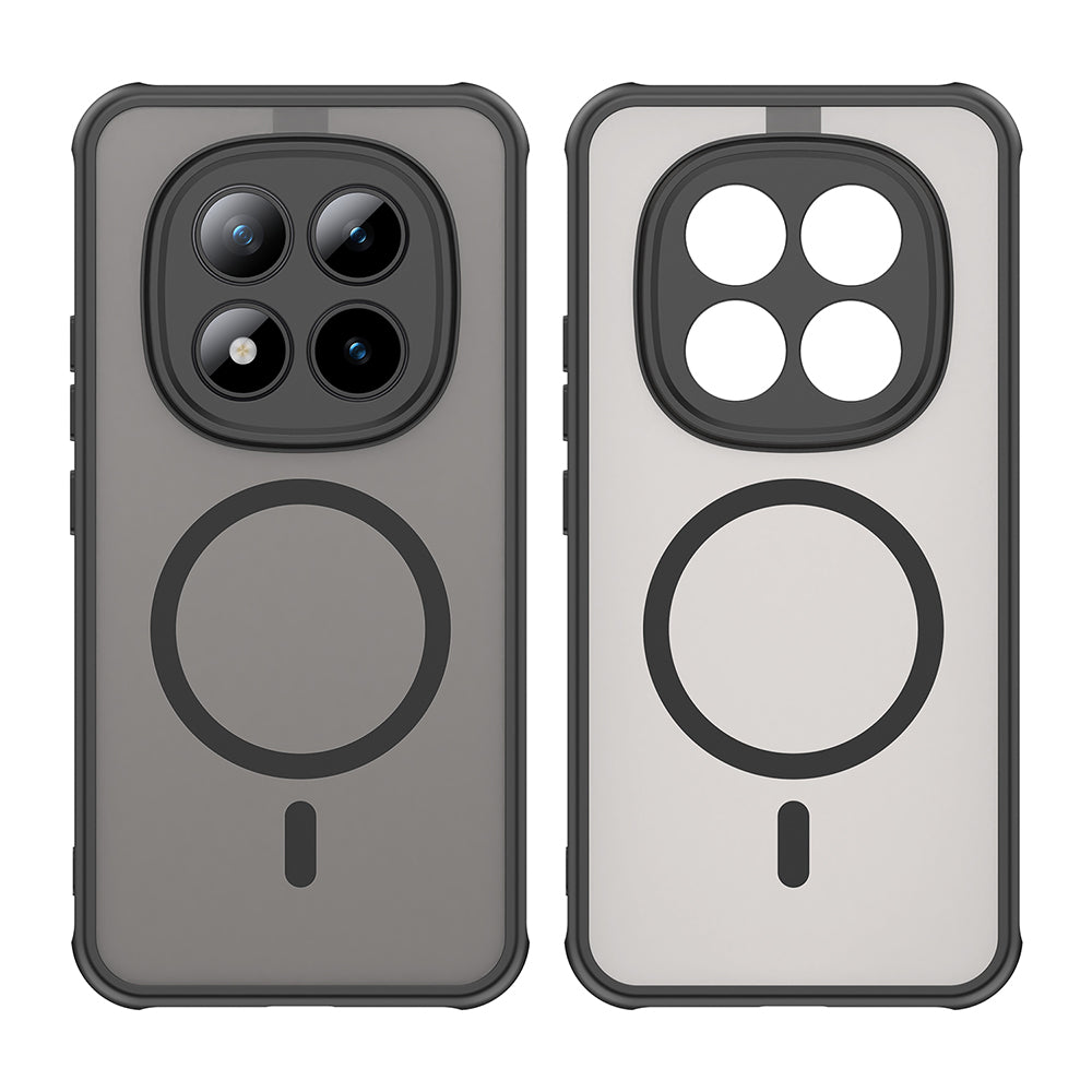 Coque MagSafe pour Xiaomi Poco M8 Pro / Redmi Note 15 Pro+ 5G, Techsuit, HaloFrost II, Noire