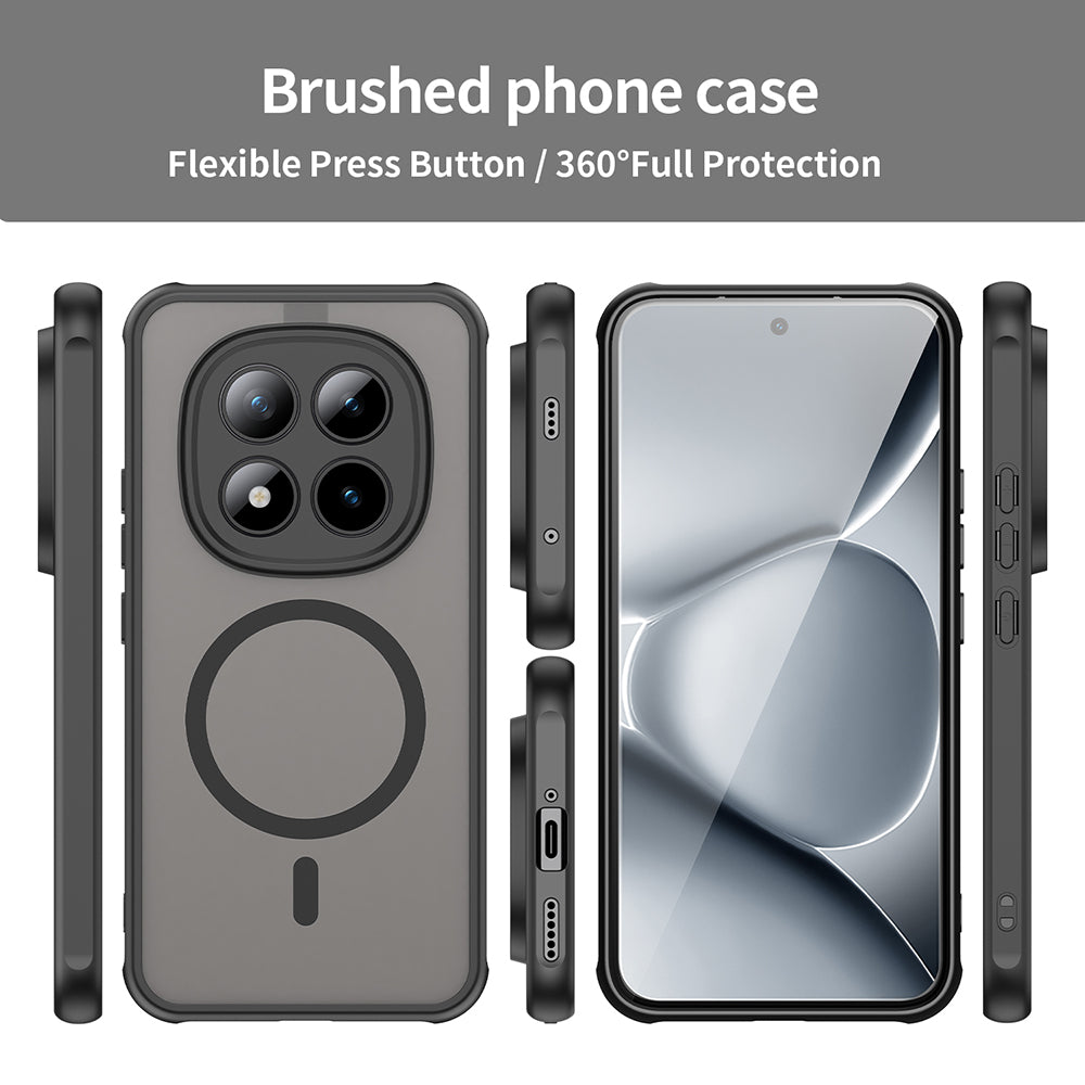 Coque MagSafe pour Xiaomi Poco M8 Pro / Redmi Note 15 Pro+ 5G, Techsuit, HaloFrost II, Noire