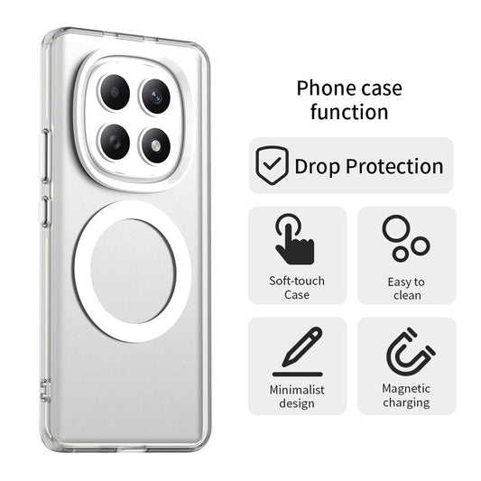 Housse MagSafe pour Xiaomi Poco M8 / Redmi Note 15 5G / Note 15 4G, Techsuit, CandyCase, Blanche