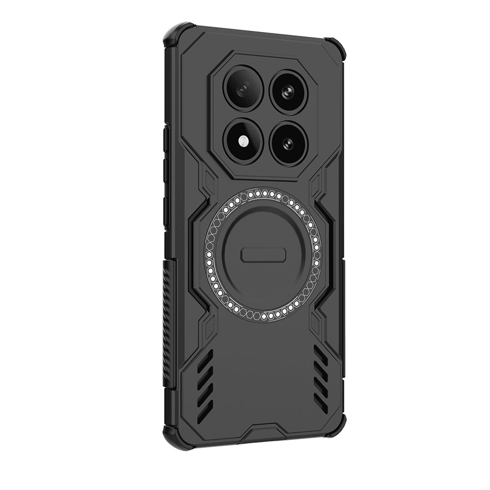 Coque MagSafe pour Xiaomi Poco X7 / Redmi Note 14 Pro 5G, Techsuit, ArmorMag, Noire