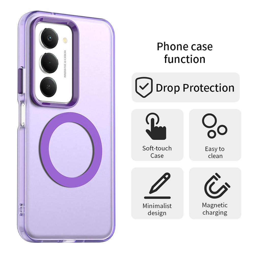 Housse MagSafe pour Xiaomi Redmi 15 5G / 15 4G, Techsuit, CandyCase, Mauve