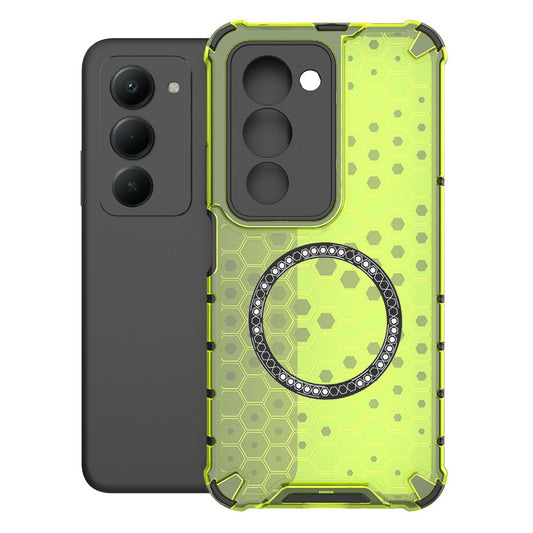 Coque MagSafe pour Xiaomi Redmi 15 5G / 15 4G, Techsuit, HoneyComb Shield, Vert