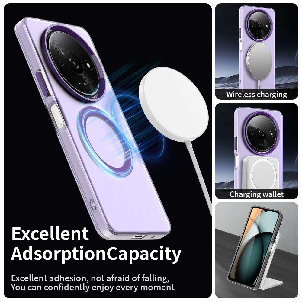 Coque MagSafe pour Xiaomi Redmi A3x / A3, Techsuit, CandyCase, Violet