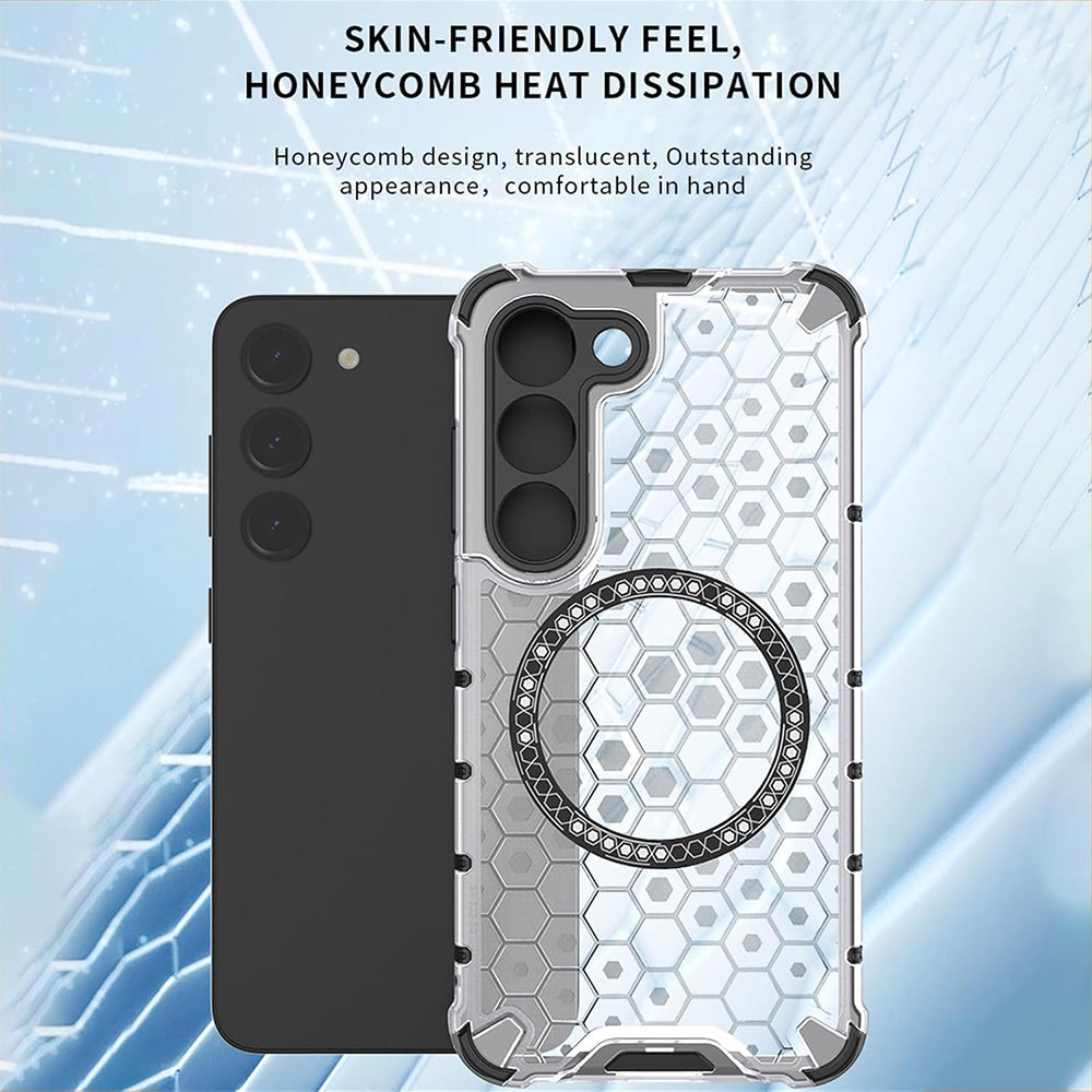 Coque MagSafe pour Xiaomi Redmi A3x / A3, Techsuit, HoneyComb Shield, Noire