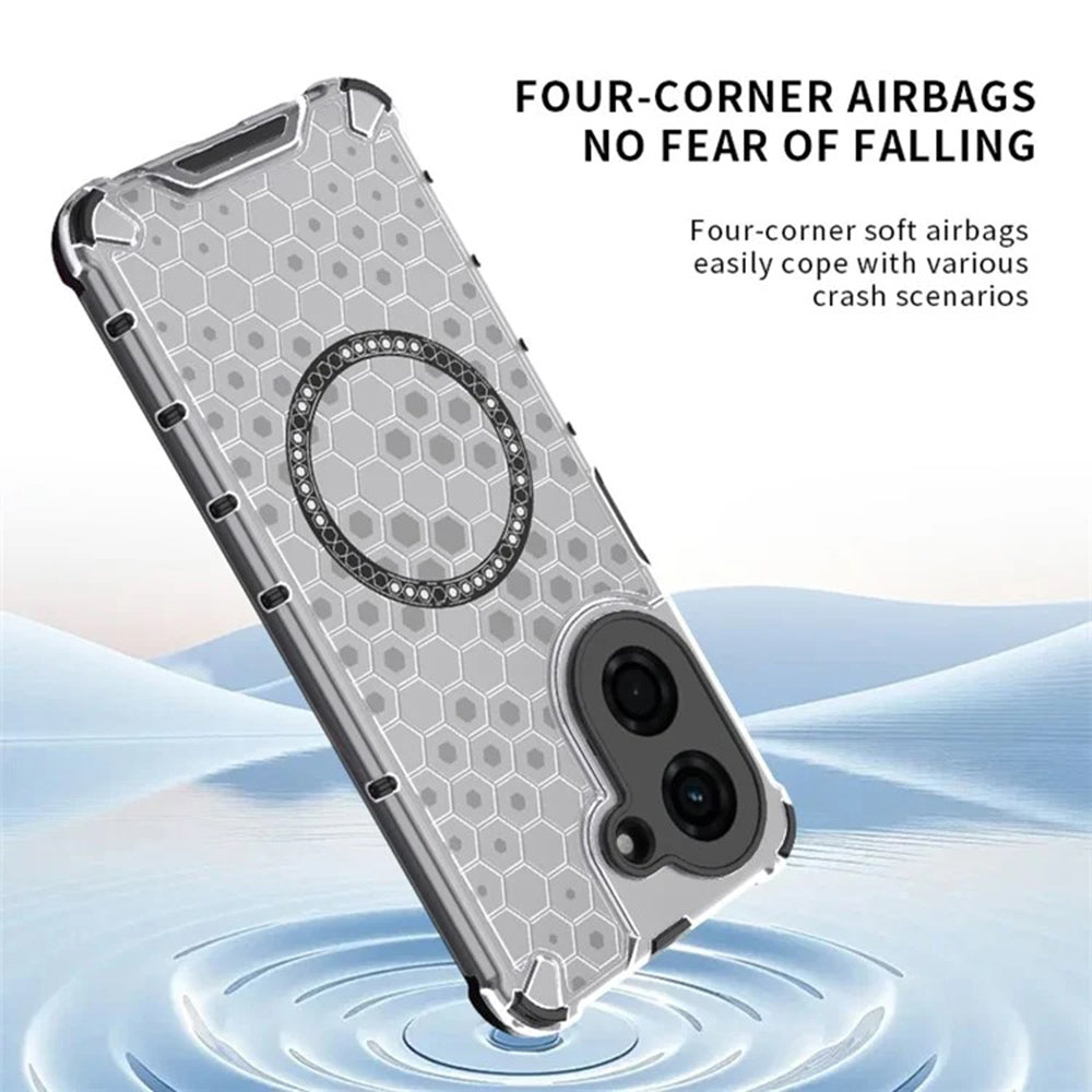 Coque MagSafe pour Xiaomi Redmi A5 4G (Régional), Techsuit, HoneyComb Shield, Blanche
