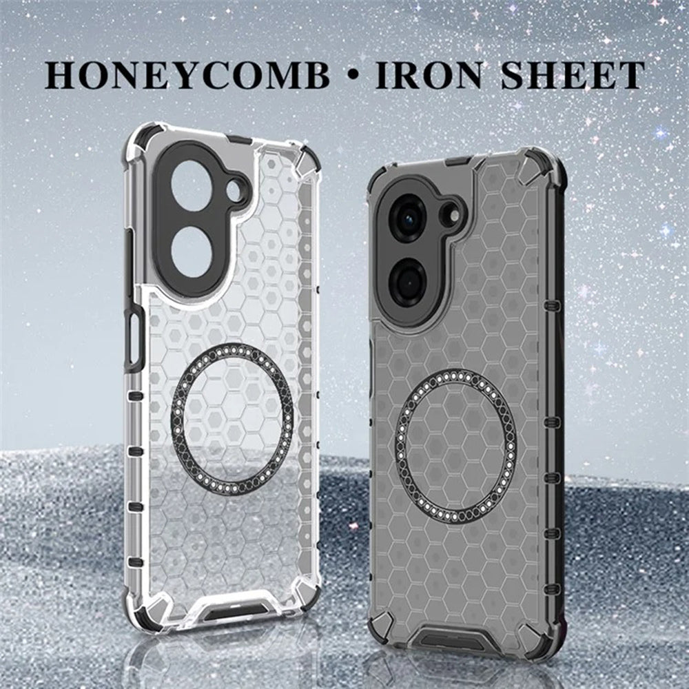 Coque MagSafe pour Xiaomi Redmi A5 4G (Régional), Techsuit, HoneyComb Shield, Noire