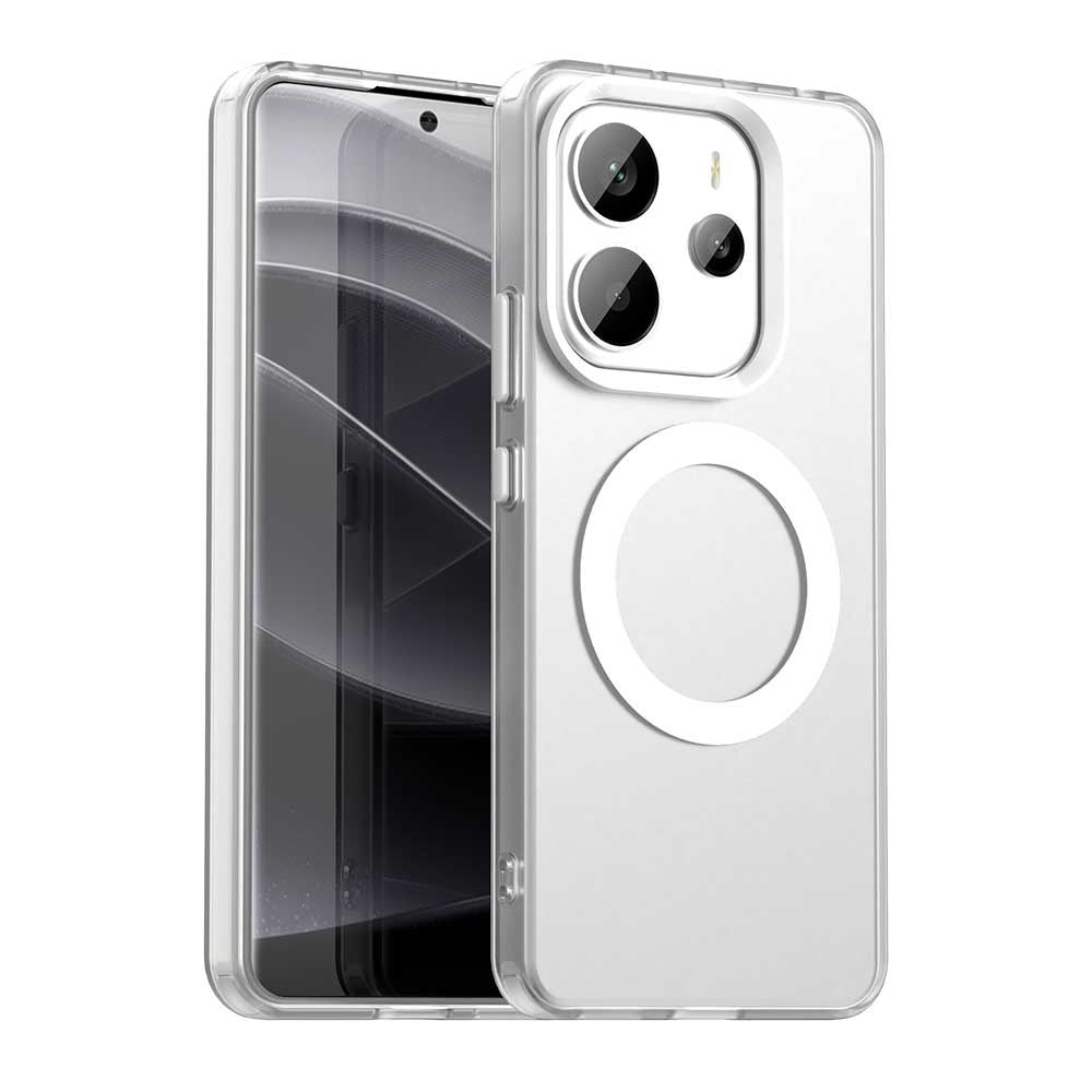 Coque MagSafe pour Xiaomi Redmi Note 14 4G (Régional), Techsuit, CandyCase, Blanche