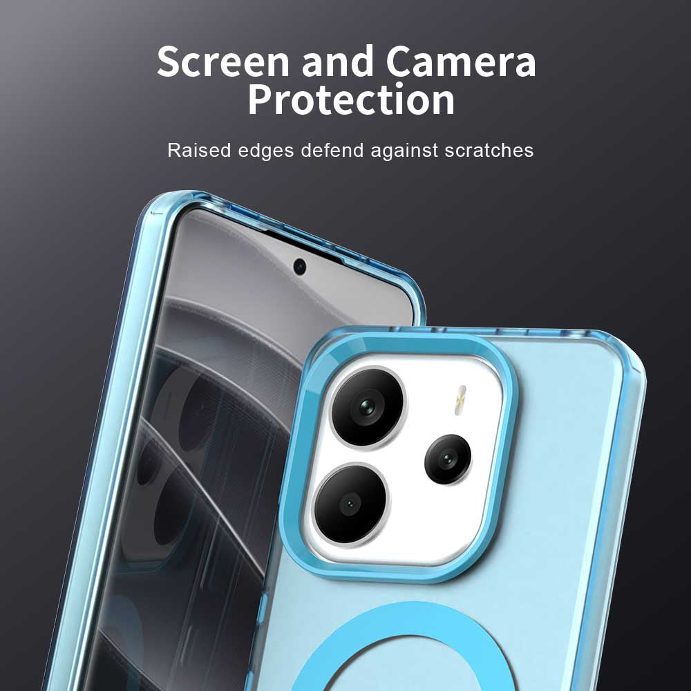 Coque MagSafe pour Xiaomi Redmi Note 14 4G (Régional), Techsuit, CandyCase, Bleue