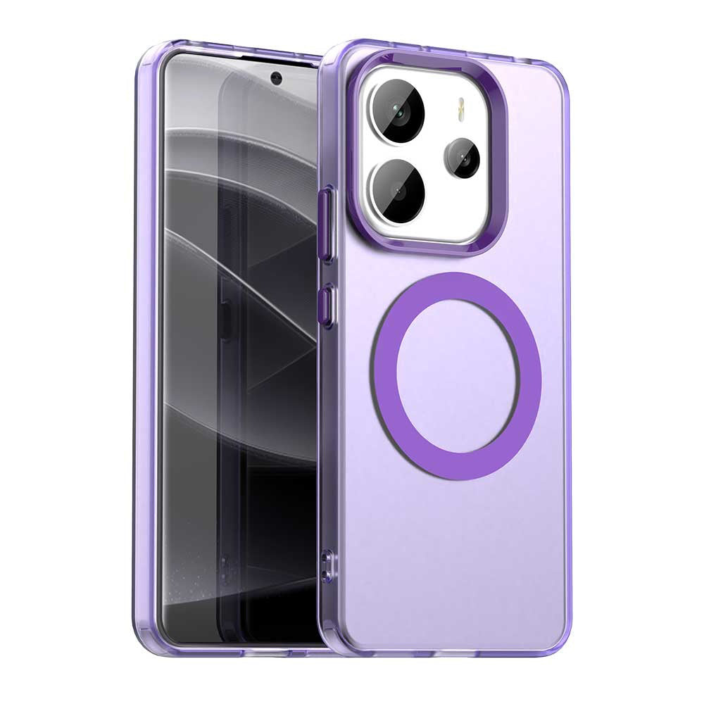 Coque MagSafe pour Xiaomi Redmi Note 14 4G (Régional), Techsuit, CandyCase, Violet
