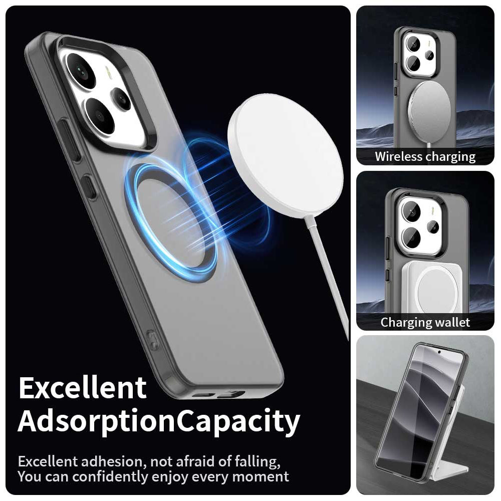 Coque MagSafe pour Xiaomi Redmi Note 14 4G (Régional), Techsuit, CandyCase, Noire