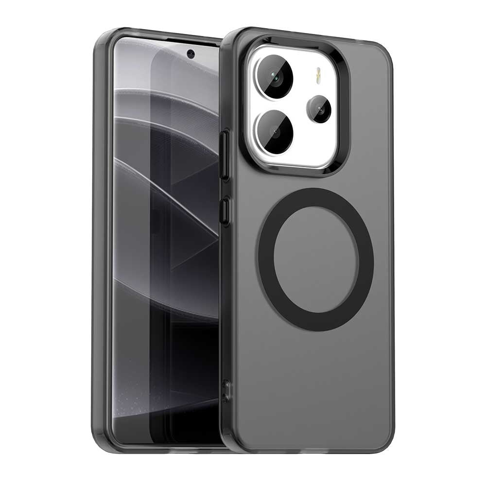 Coque MagSafe pour Xiaomi Redmi Note 14 4G (Standard), Techsuit, CandyCase, Noire