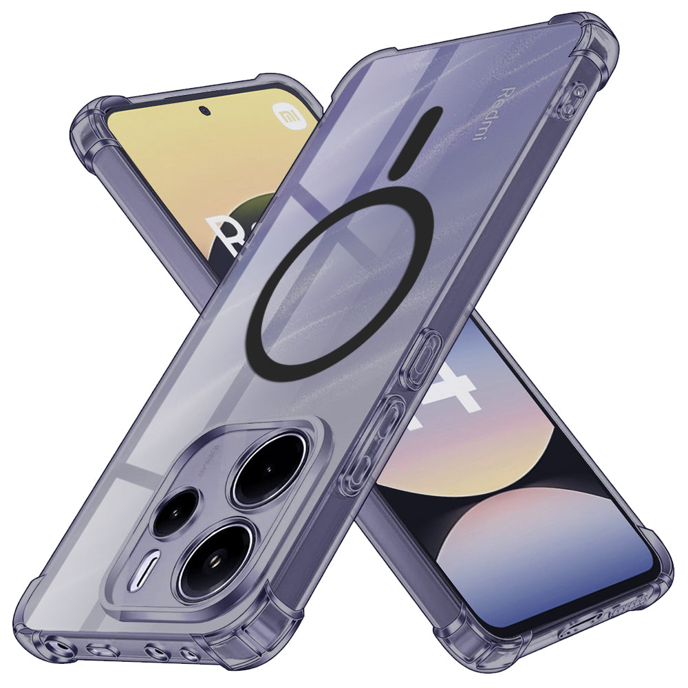 Coque MagSafe pour Xiaomi Redmi Note 14 5G, Techsuit, Transparent Antichoc, Fumé